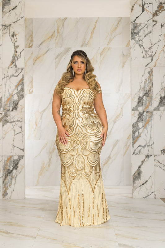next gold sequin dress Buy Sosandar Gold Sequin Maxi Dress from Next USA